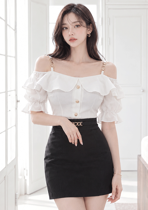 그라시아 배색 원피스